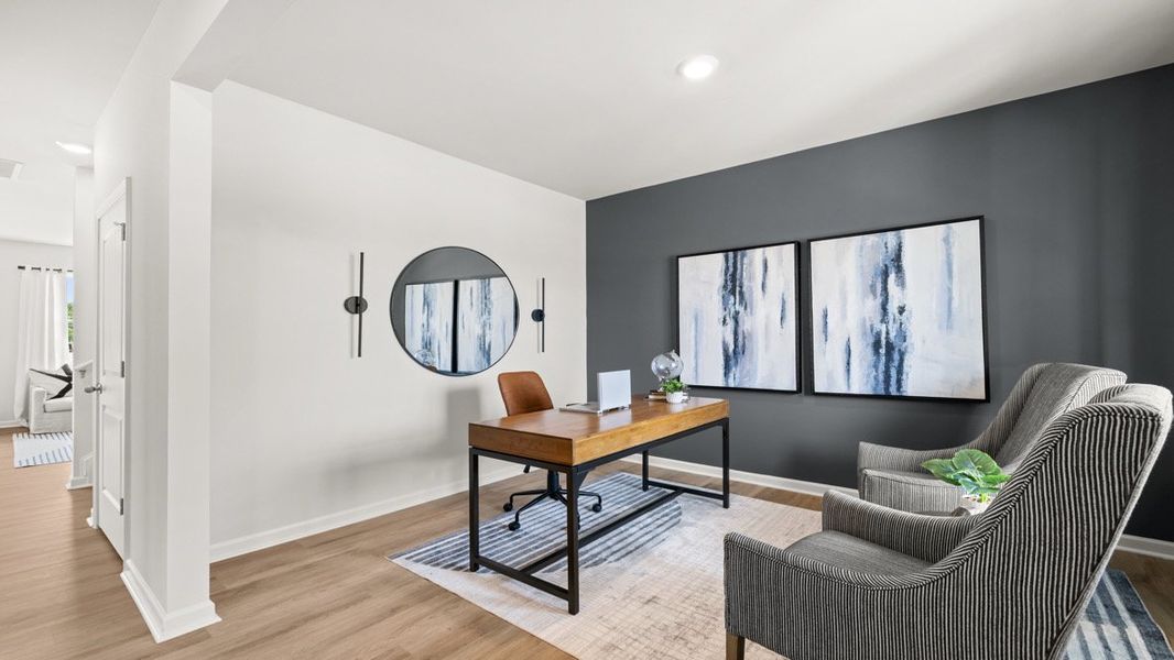 Furnished interior in a model home at Oakleigh Glen in Dallas (Image 8).