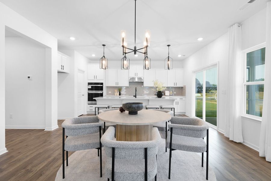 Furnished interior in a model home at Halls Grove in Fuquay Varina (Image 3).