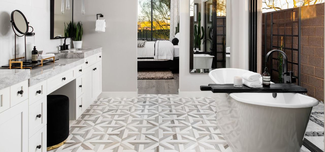 Furnished interior in a model home at The Villas II at Desert Mountain in Scottsdale (Image 11).