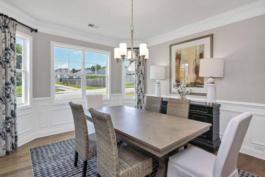 Furnished interior in a model home at Kilburne Village in Greensboro (Image 5).
