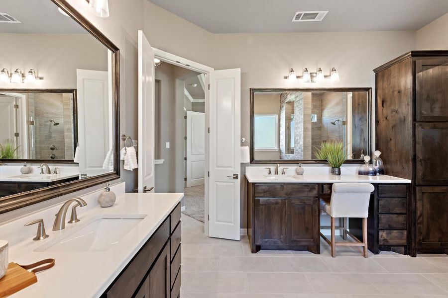 Furnished interior in a model home at Vintage Oaks in Weatherford (Image 34).