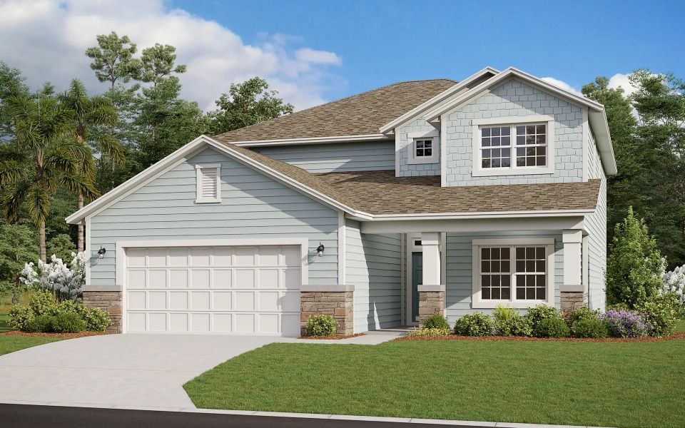 Front exterior of a home in the Hyland Trail 60' community, located in Green Cove Springs, FL (Image 15).