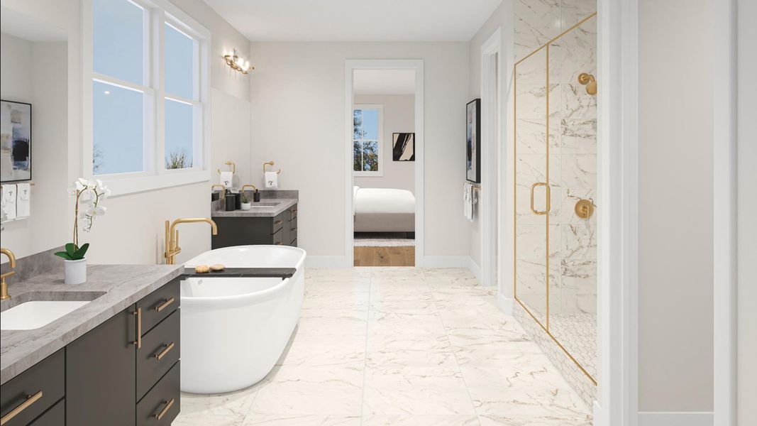 Elegantly designed primary baths