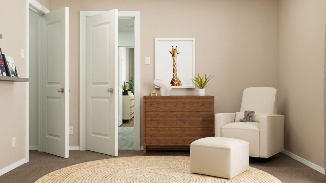 Furnished interior in a model home at Southton Meadows: Watermill Collection in San Antonio (Image 14).