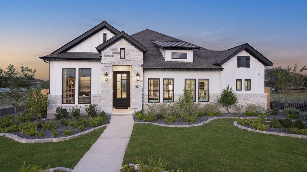 Front exterior of a home in the Cibolo Valley Heights 65' community, located in Cibolo, TX (Image 1).