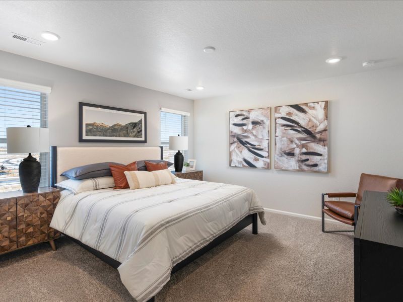 Furnished interior in a model home at Lake Bluff in Greeley (Image 14).