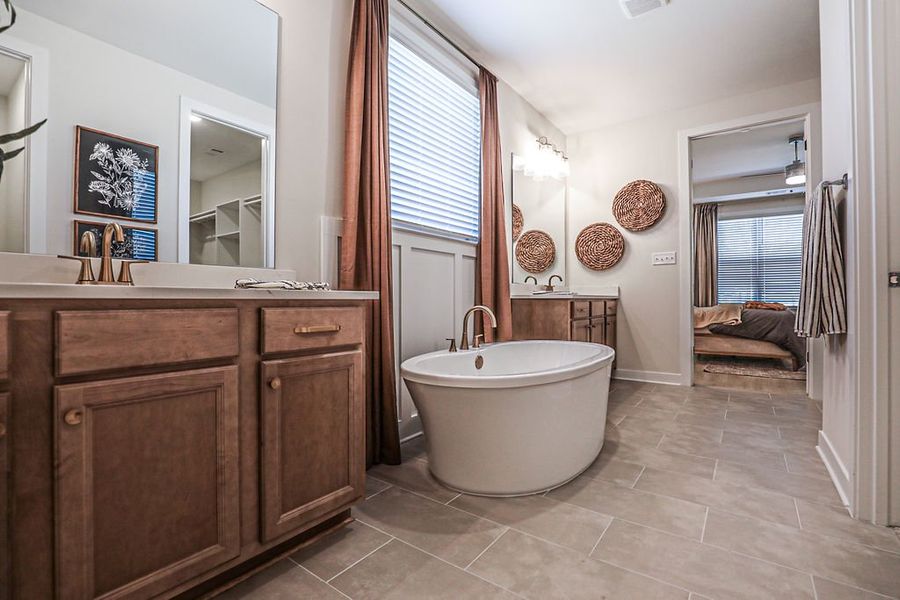 Furnished interior in a model home at Walker Farms in Bartlett (Image 31).