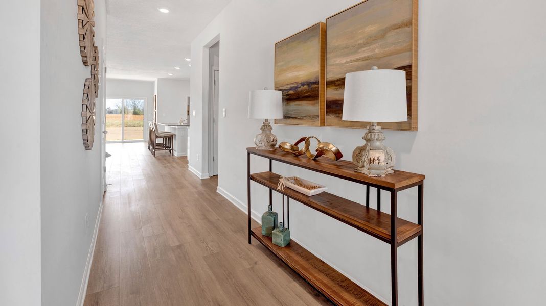 Furnished interior in a model home at Hedge Rose in Somerville (Image 8).