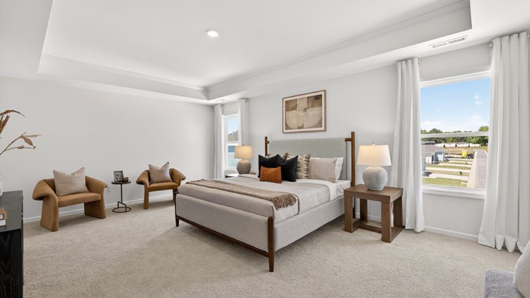 Furnished interior in a model home at Madden West in Fuquay Varina (Image 36).