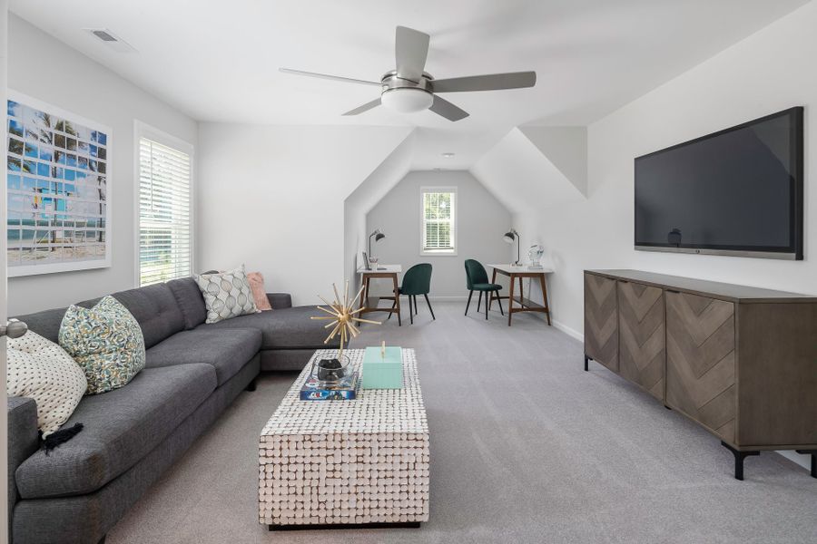Furnished interior in a model home at Coastal Haven in Leland (Image 21).