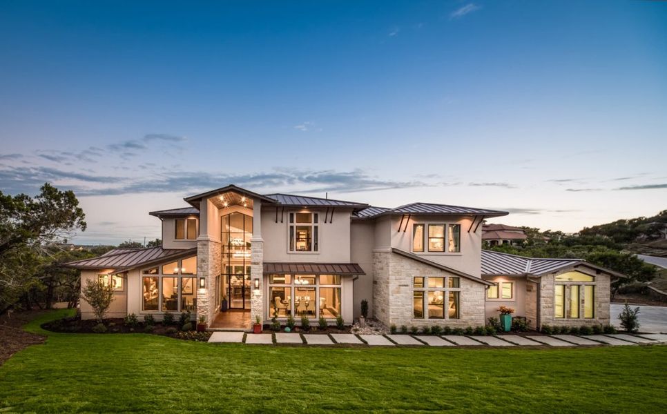 Front exterior of a home in the Aune Ranch community, located in Copper Canyon, TX (Image 12).