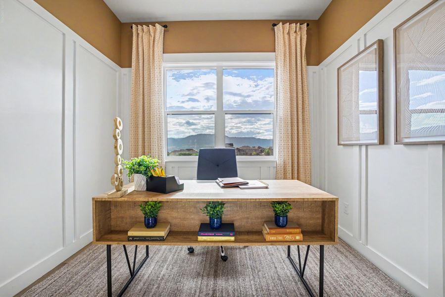 Furnished interior in a model home at Jackson Creek in Monument (Image 13).