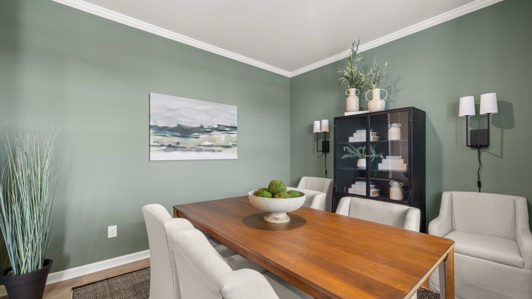 Furnished interior in a model home at Fairway 17 at Mirror Lake in Villa Rica (Image 10).