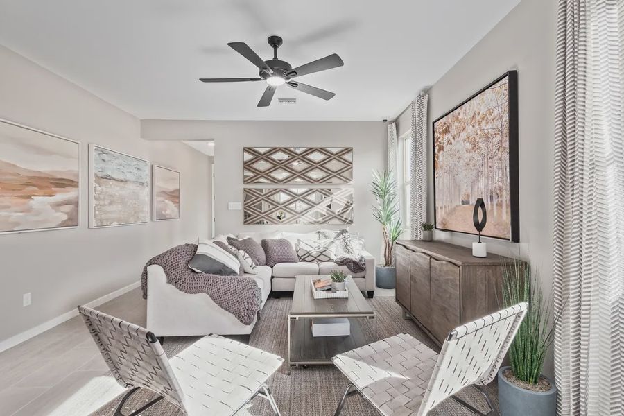 Furnished interior in a model home at Avanti at Granite Vista in Waddell (Image 11).