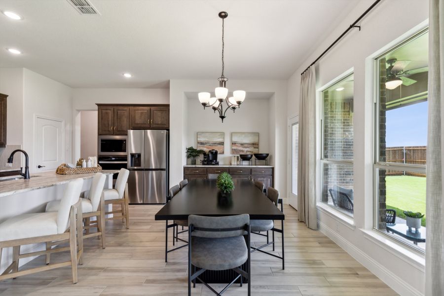 Furnished interior in a model home at Belle Meadows in Cleburne (Image 7).