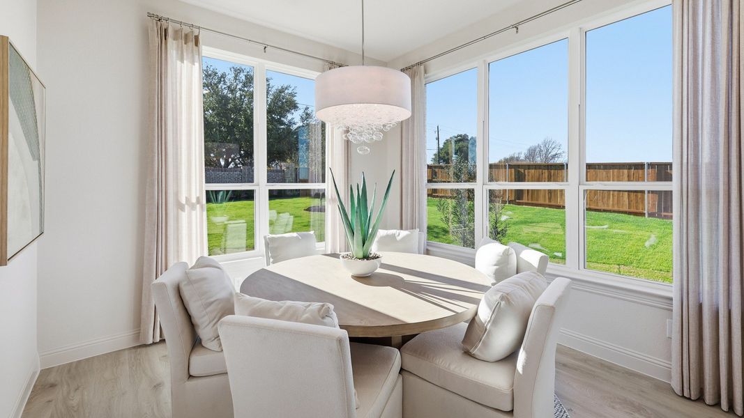 Furnished interior in a model home at Lakeshore Bluffs in Shady Shores (Image 22).