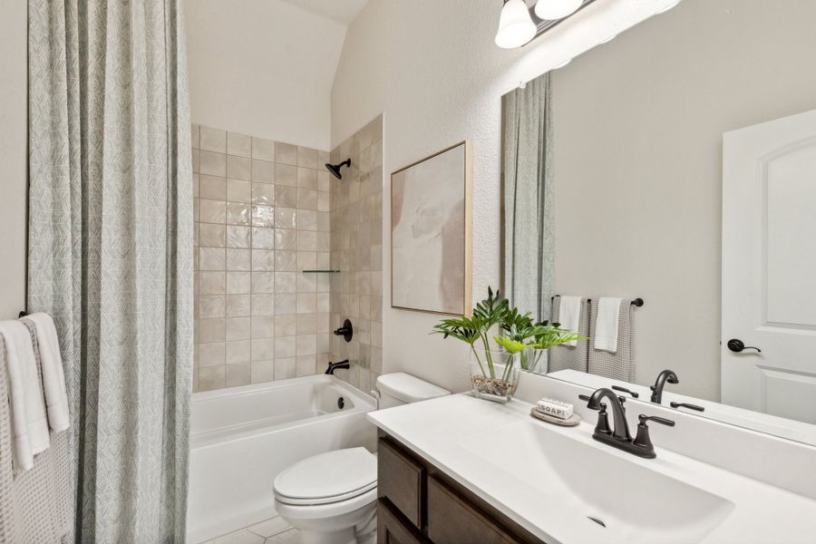 Furnished interior in a model home at Belle Meadows in Cleburne (Image 29).