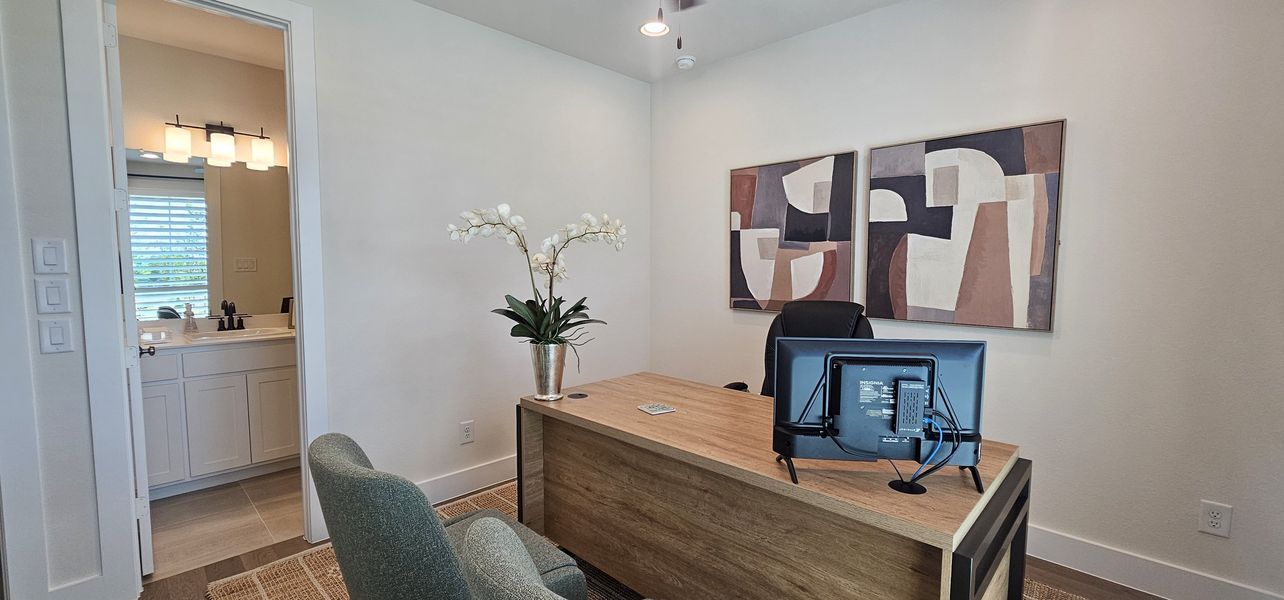 Furnished interior in a model home at Ramble 40s in Celina (Image 6).