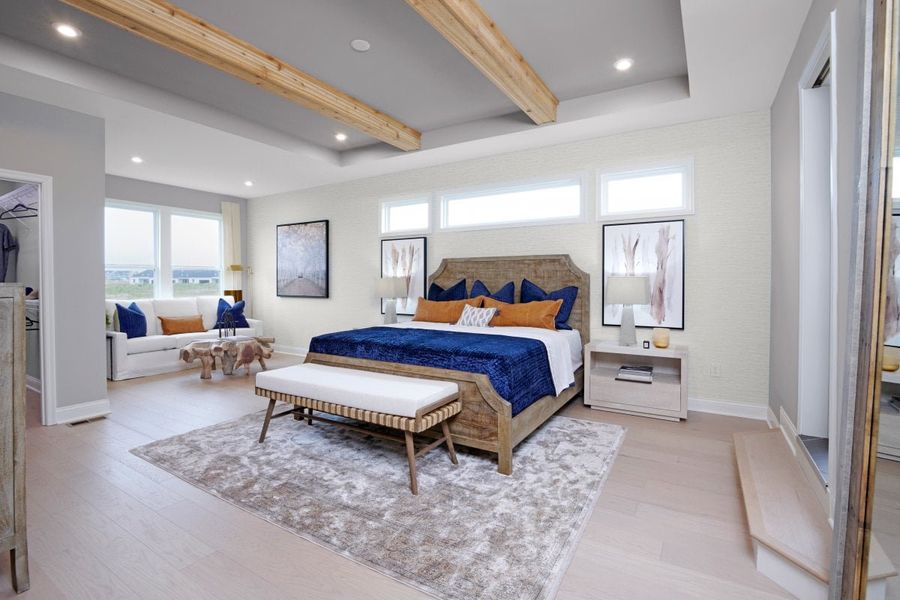 Furnished interior in a model home at Leeland Farms in Fuquay Varina (Image 26).