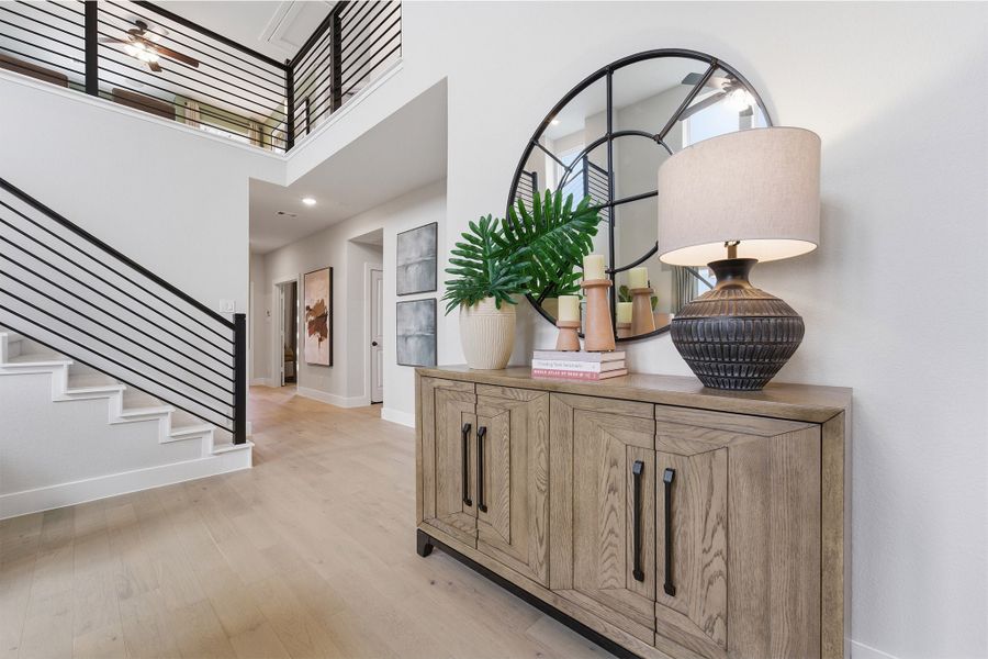 Furnished interior in a model home at Trails at Woodhaven Lakes in La Marque (Image 22).