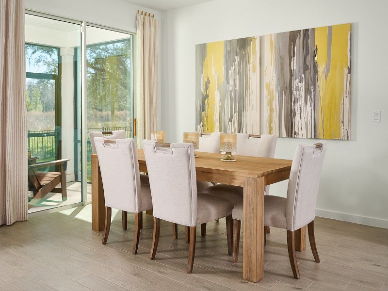 The dining area of the Orchid at the Lakes at Bella Lago.