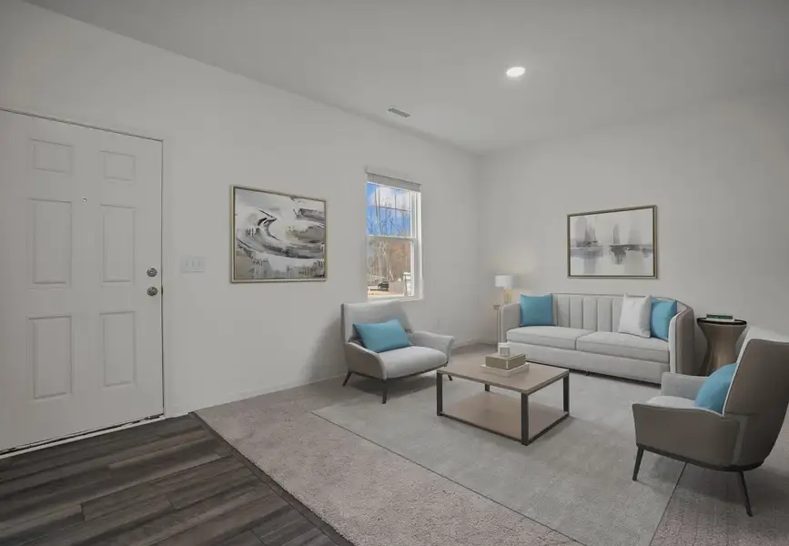 Furnished interior in a model home at Silverton in Dacula (Image 6).