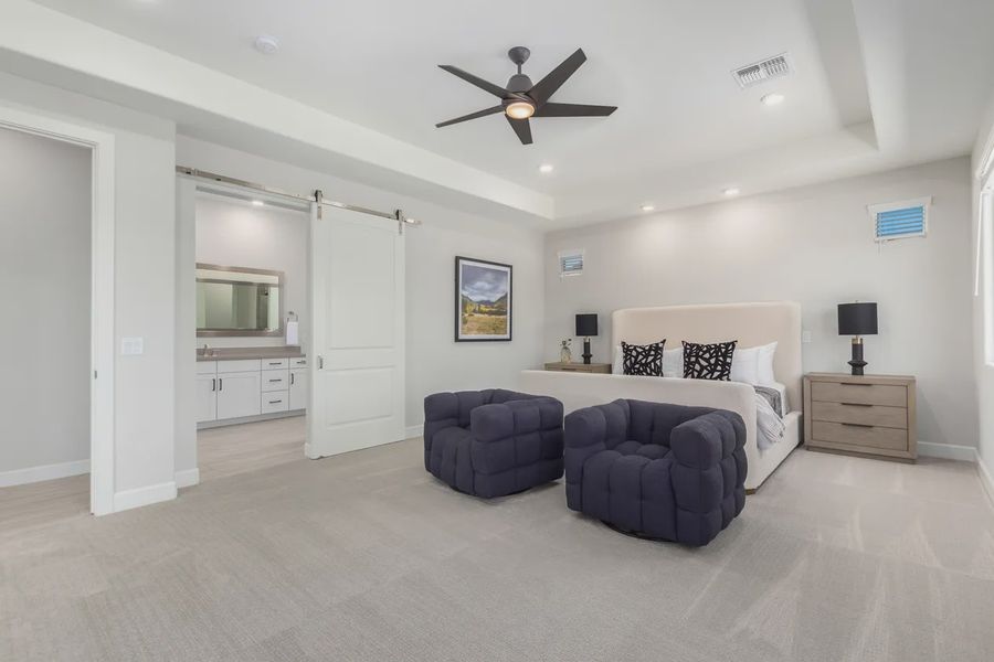 Furnished interior in a model home at Bellero Estates in Queen Creek (Image 6).