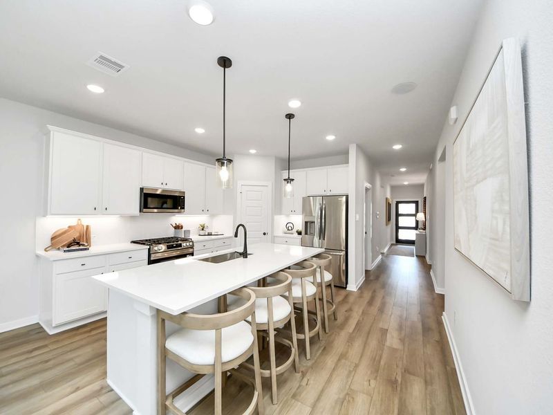 Furnished interior in a model home at Enclave at Newport in Crosby (Image 24).