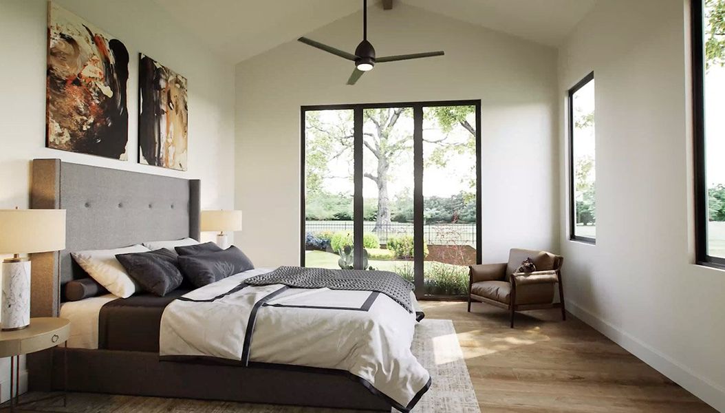 Furnished interior in a model home at The Overlook at Westlake in Austin (Image 9).