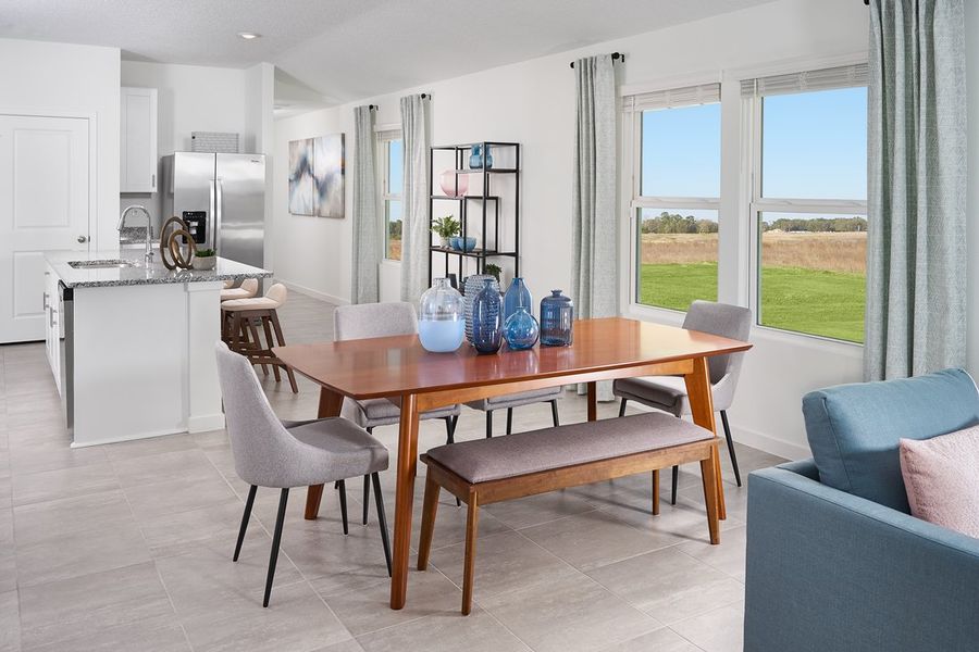 Dining Area of the Olympic Plan modeled at Lakes at Bella Lago.