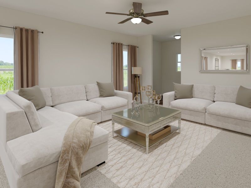 Furnished interior in a model home at Trails at Cottonwood Creek in Rowlett (Image 5).