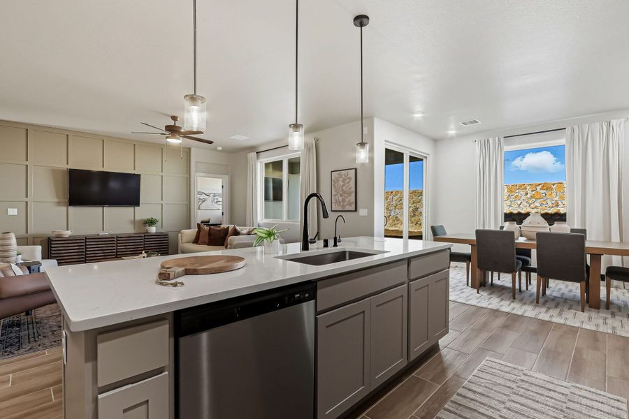 Furnished interior in a model home at Emerald Estates in Horizon City (Image 16). Furnished interior in a model home at Emerald Estates in Horizon City (Image 16).