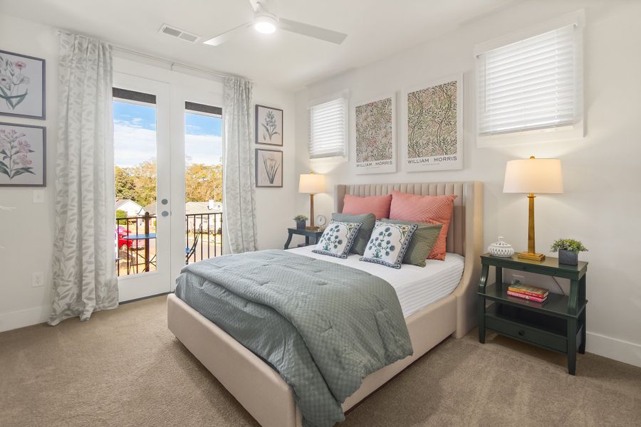 Furnished interior in a model home at Hawthorne Summit in Greenville (Image 30).