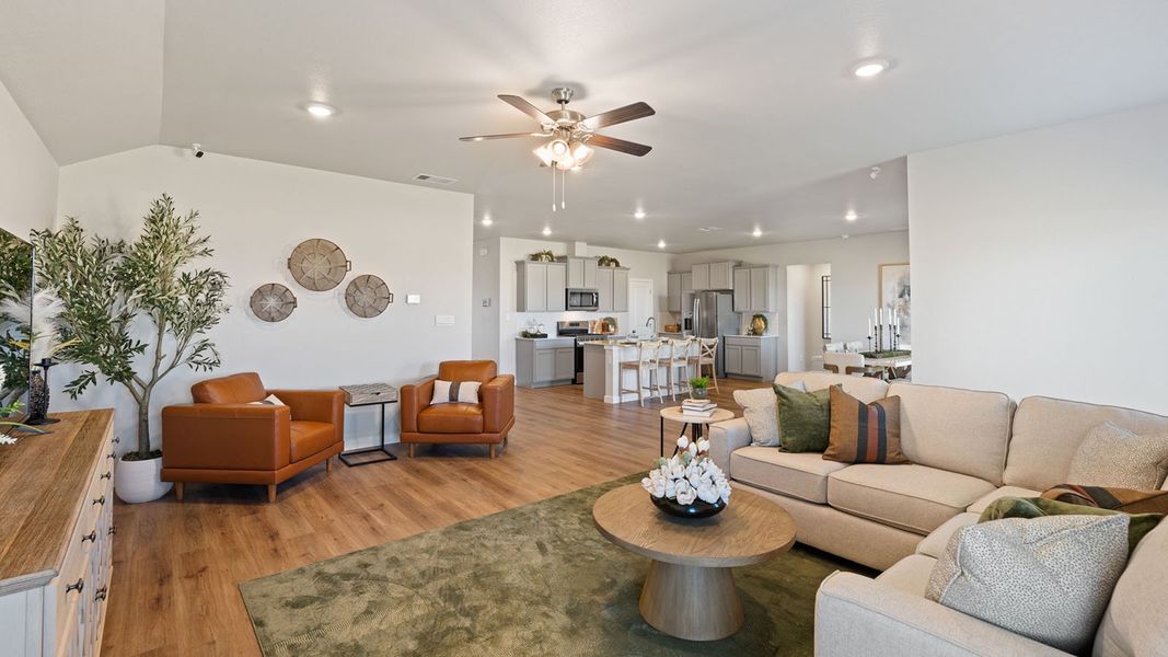 Furnished interior in a model home at King's Landing in Corpus Christi (Image 7).