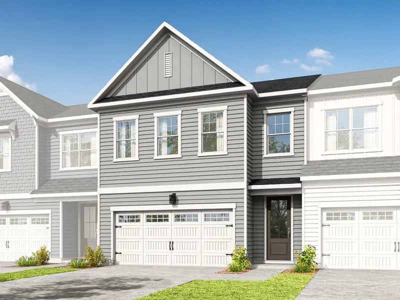 Front exterior of a home in the The Townes at Willow Park community, located in Cary, NC (Image 6). Front exterior of a home in the The Townes at Willow Park community, located in Cary, NC (Image 6).