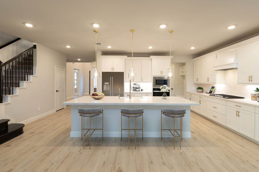 Furnished interior in a model home at Amira: Premier Collection in Tomball (Image 11).