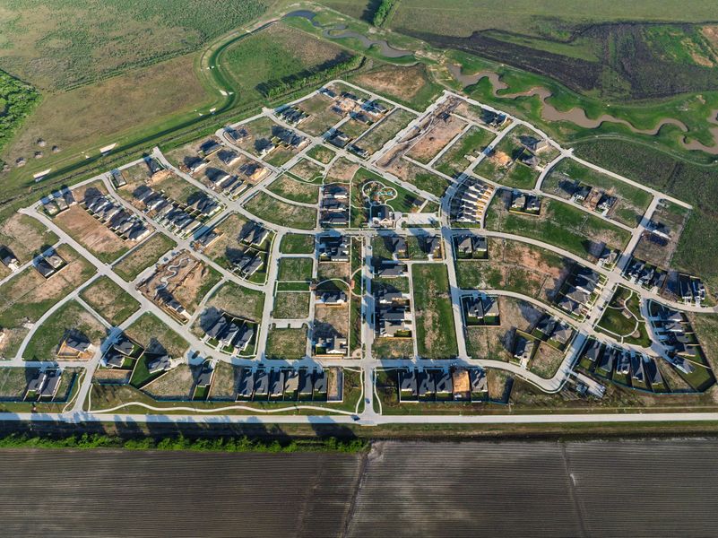 Aerial view of the Austin Point community in Richmond, TX, showing layout and nearby surroundings (Image 1). Aerial view of the Austin Point community in Richmond, TX, showing layout and nearby surroundings (Image 1).