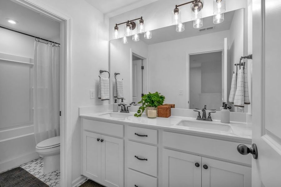 Furnished interior in a model home at The Overlook at Factory Shoals in Mableton (Image 38). Furnished interior in a model home at The Overlook at Factory Shoals in Mableton (Image 38).