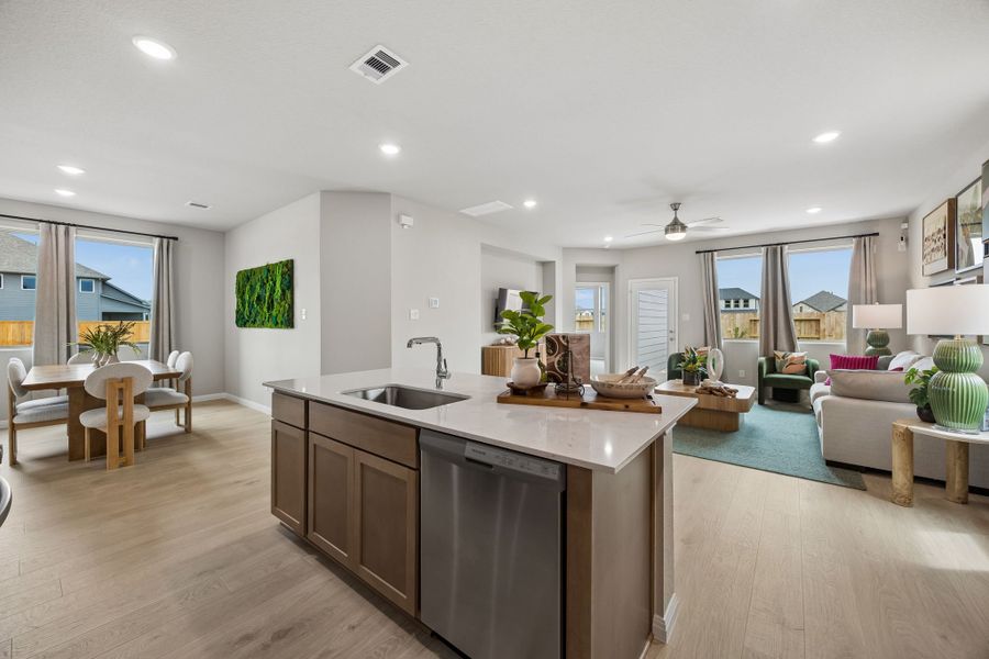 Kitchen in the Oak Model Home by Trophy Signature Homes