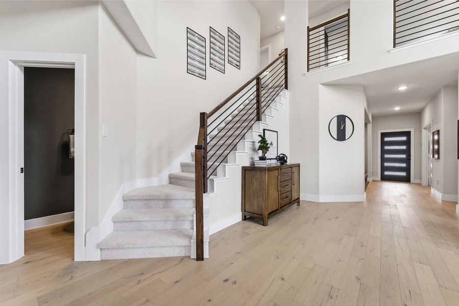 Furnished interior in a model home at Infinity Square in Kyle (Image 14).