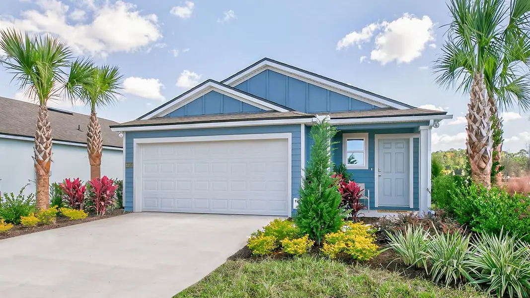 Front exterior of a home in the Bridle Creek Express community, located in Jacksonville, FL (Image 1). Front exterior of a home in the Bridle Creek Express community, located in Jacksonville, FL (Image 1).
