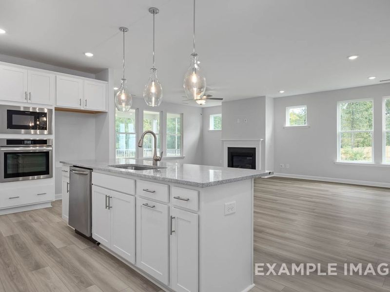 Furnished interior in a model home at Retreat at North Main in Lillington (Image 31).