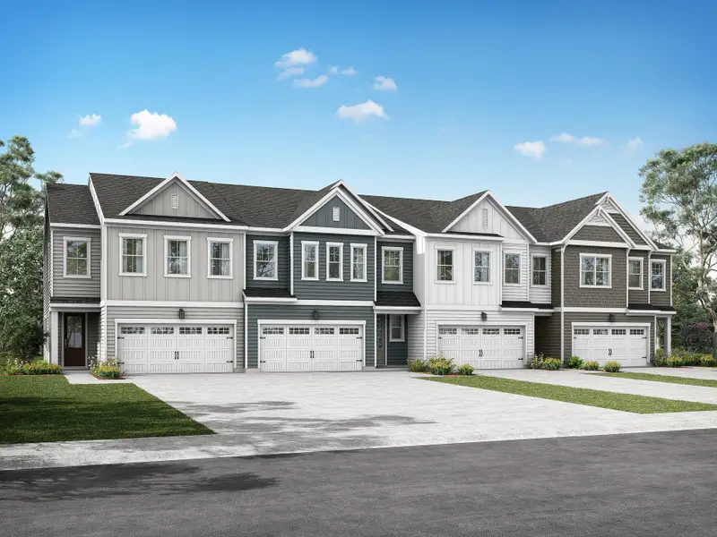 Front exterior of a home in the The Townes at Willow Park community, located in Cary, NC (Image 1). Front exterior of a home in the The Townes at Willow Park community, located in Cary, NC (Image 1).