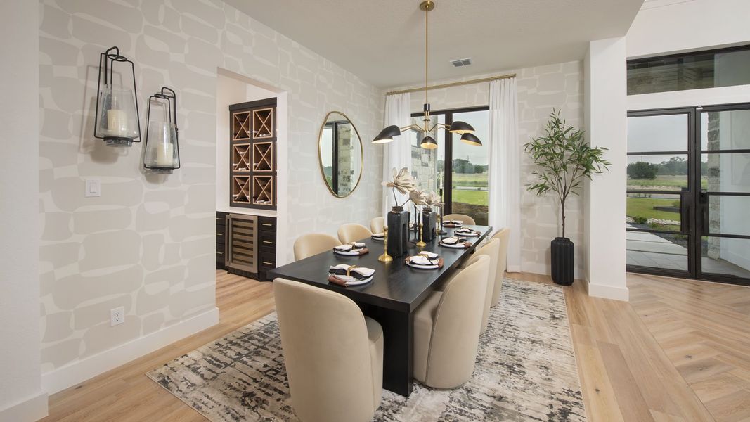 Furnished interior in a model home at George's Ranch Acre in Boerne (Image 8). Furnished interior in a model home at George's Ranch Acre in Boerne (Image 8).