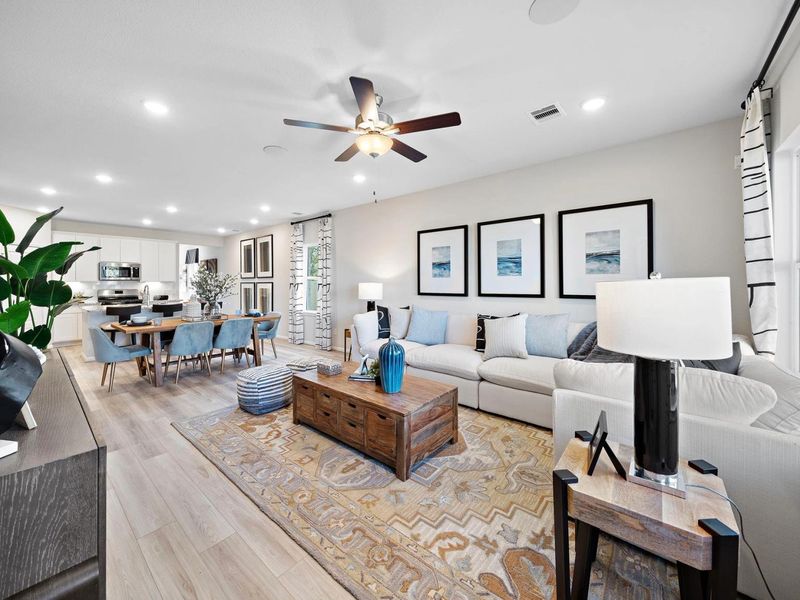 Furnished interior in a model home at Lakes at Black Oak in Magnolia (Image 9).