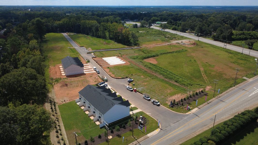 Aerial view of the Trenton Place community in Roebuck, SC, showing layout and nearby surroundings (Image 11).