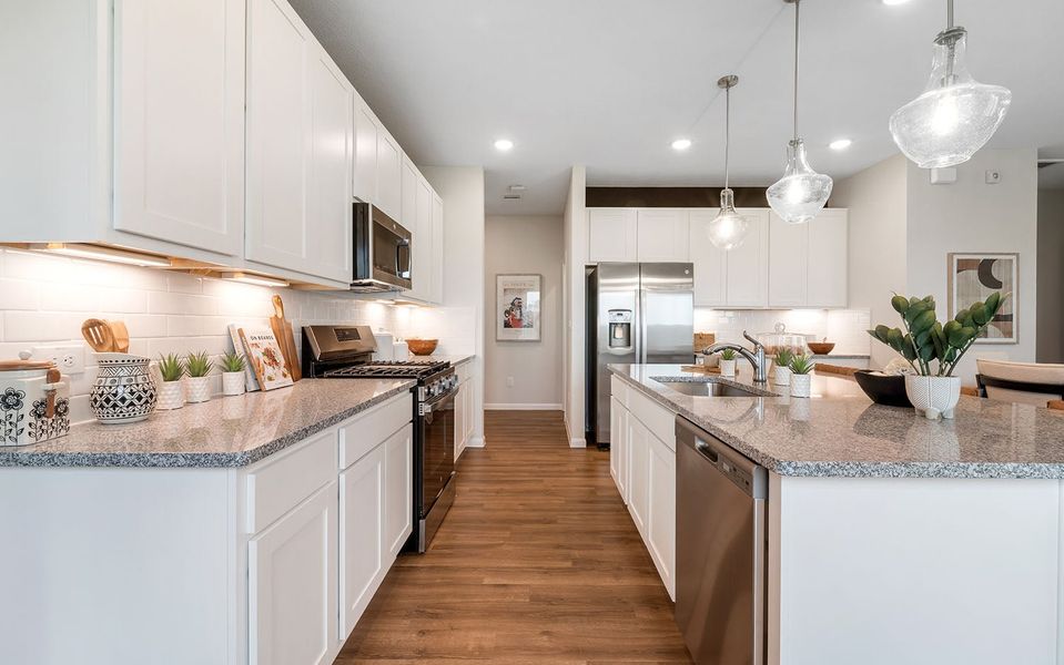 Furnished interior in a model home at The Canopies in Splendora (Image 6). Furnished interior in a model home at The Canopies in Splendora (Image 6).