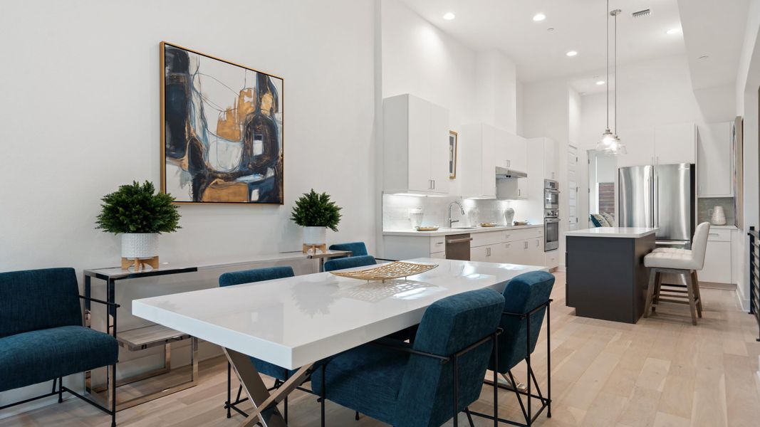 Furnished interior in a model home at Bluebonnet Lofts in Austin (Image 24).