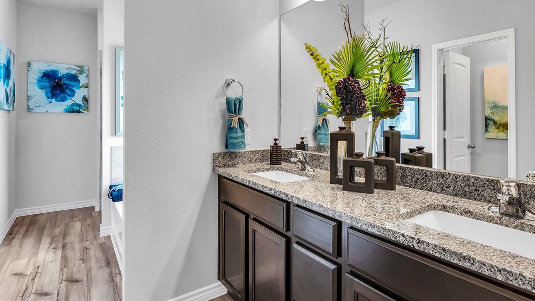 Furnished interior in a model home at Three Creeks - Colt Creek in Belton (Image 15).