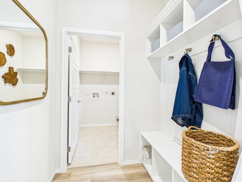 Furnished interior in a model home at Fairway Crossing in Converse (Image 17).